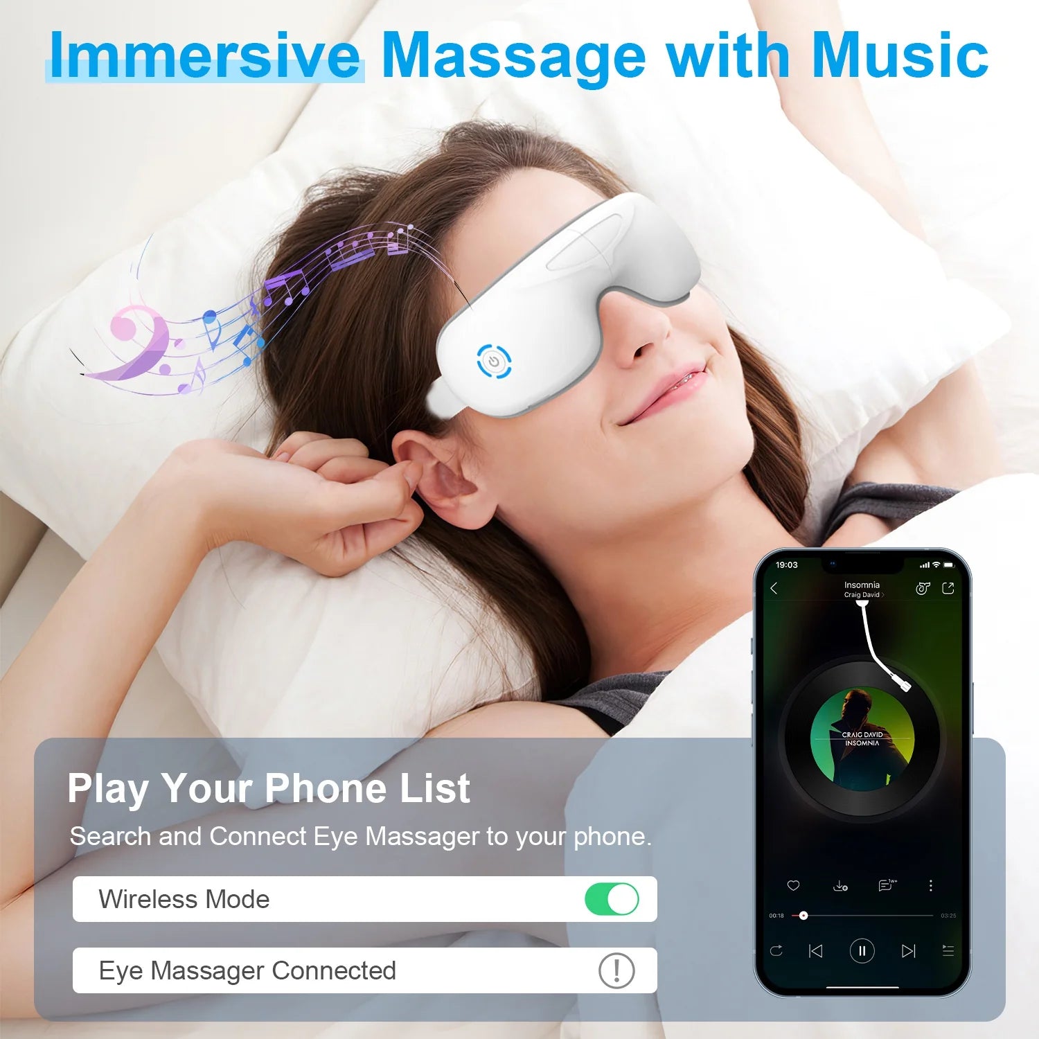 Wireless Eye Mask Massager