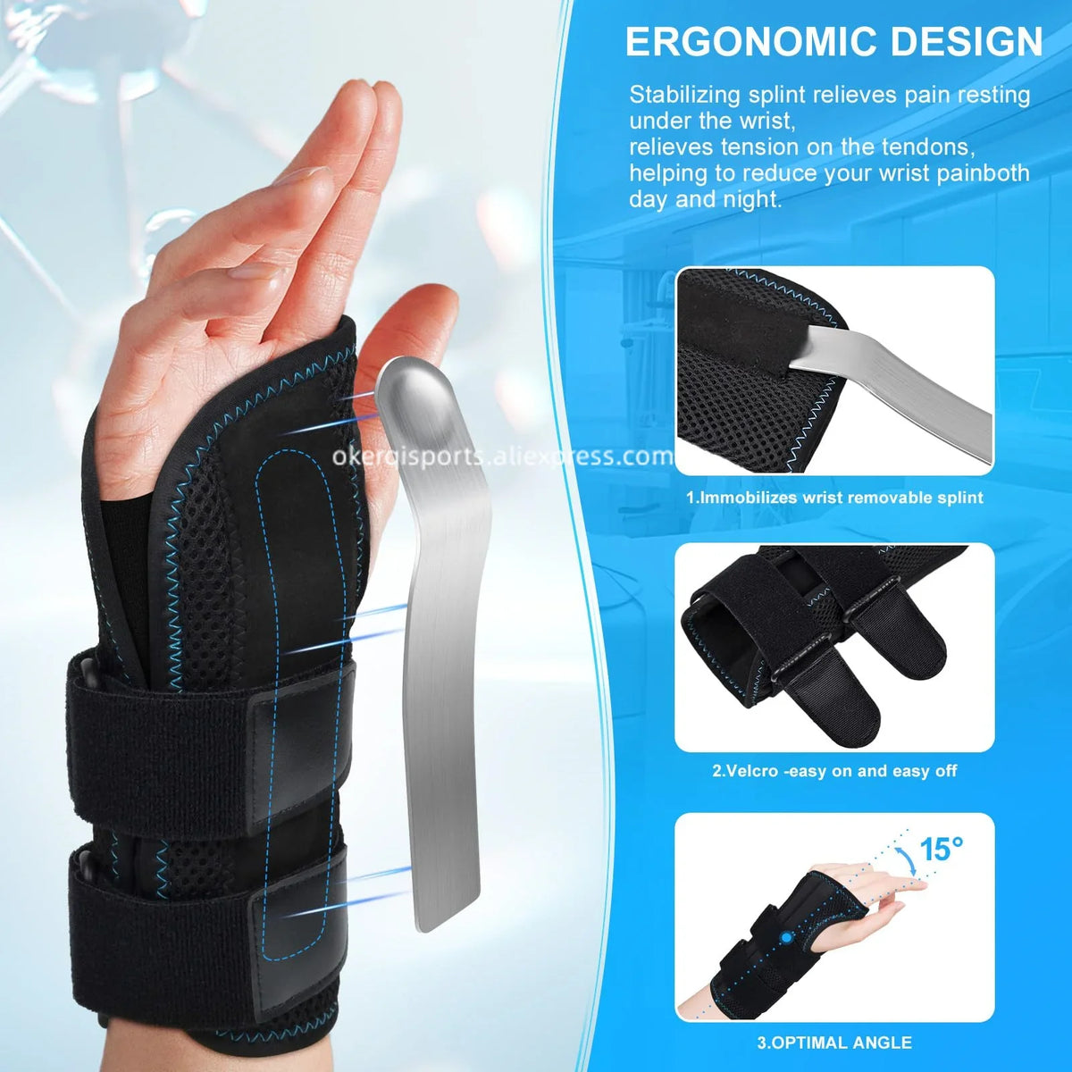 Thin Mesh Wrist Wraps Support