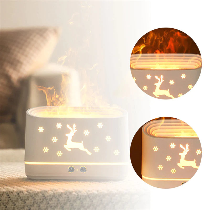 Elk Flame Humidifier Lamp Home Decorations