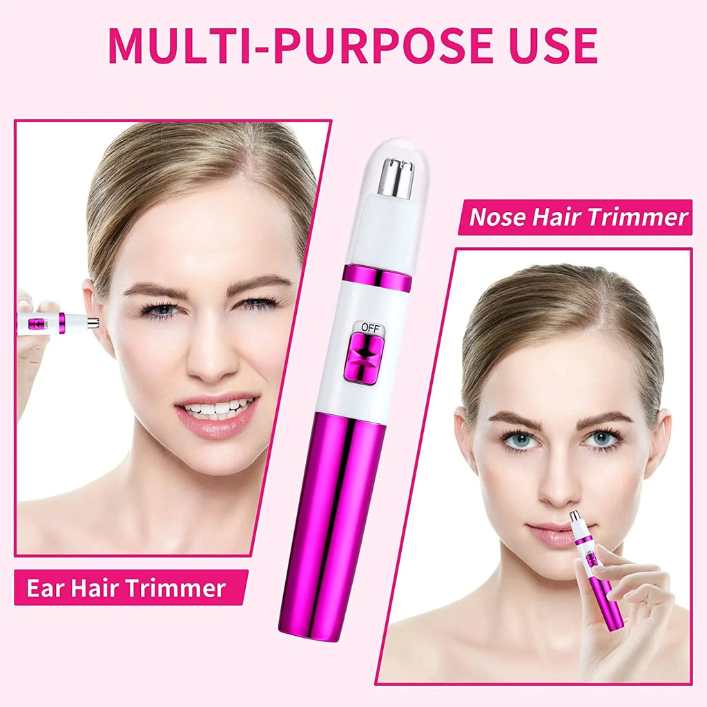 Women'S Nose Hair Trimmer, Battery Powered, Golden