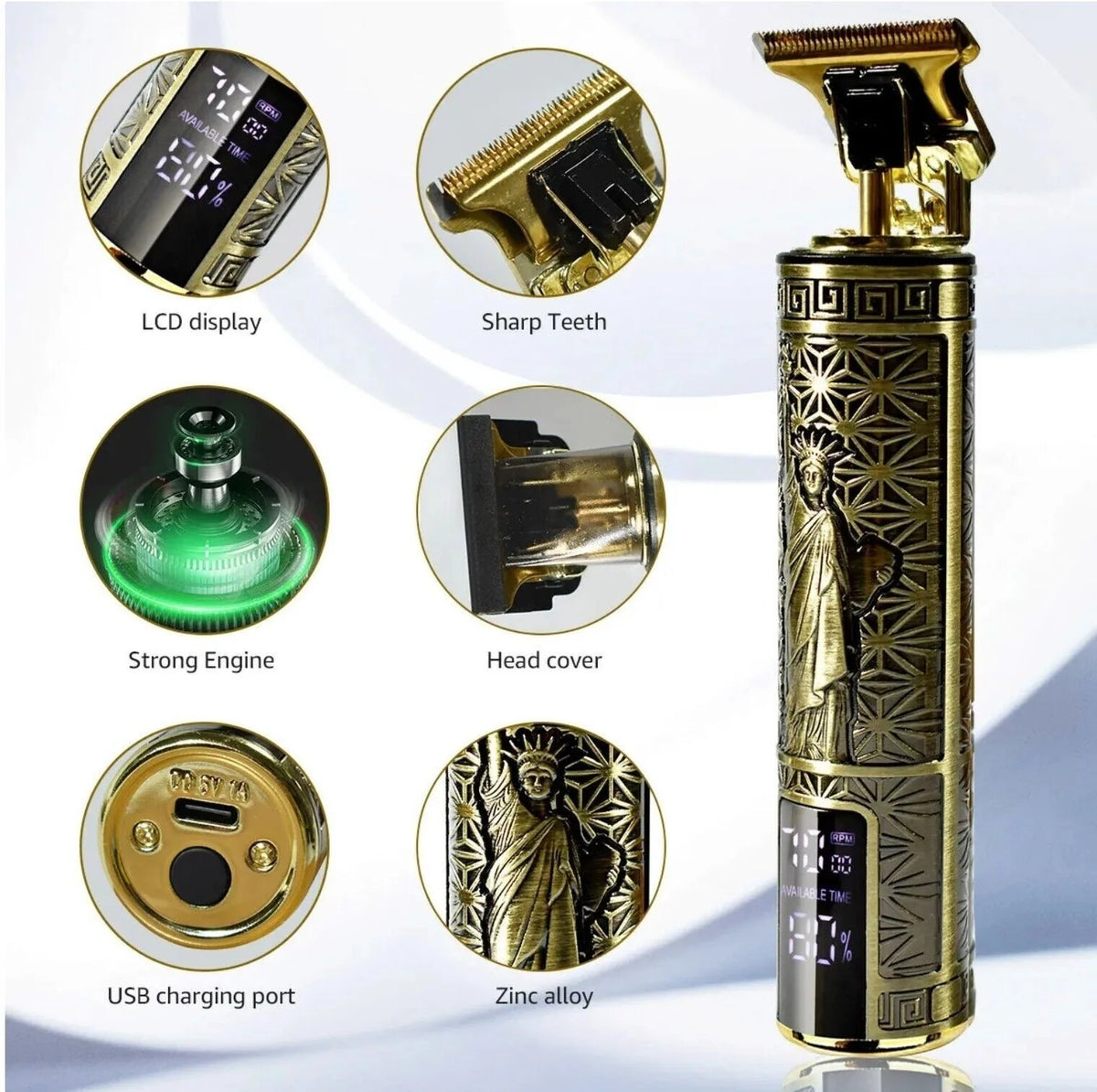 Cordless Beard Trimmer & Hair Clippers Kit