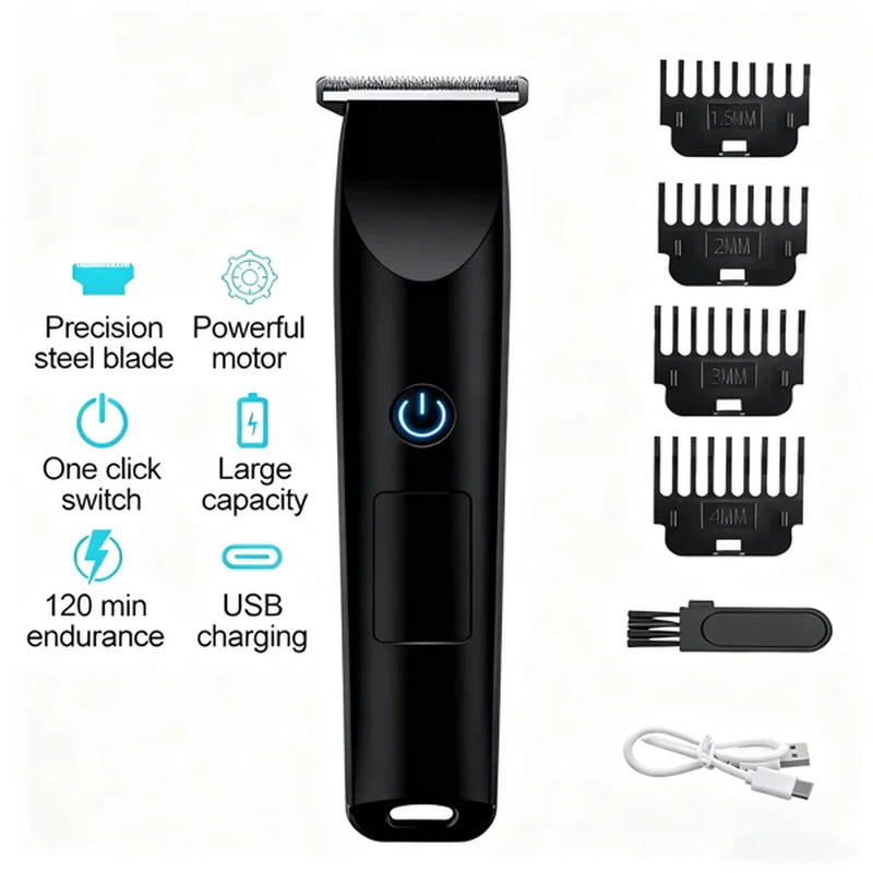Men Pro Electric Hair Clippers & Beard Trimmer