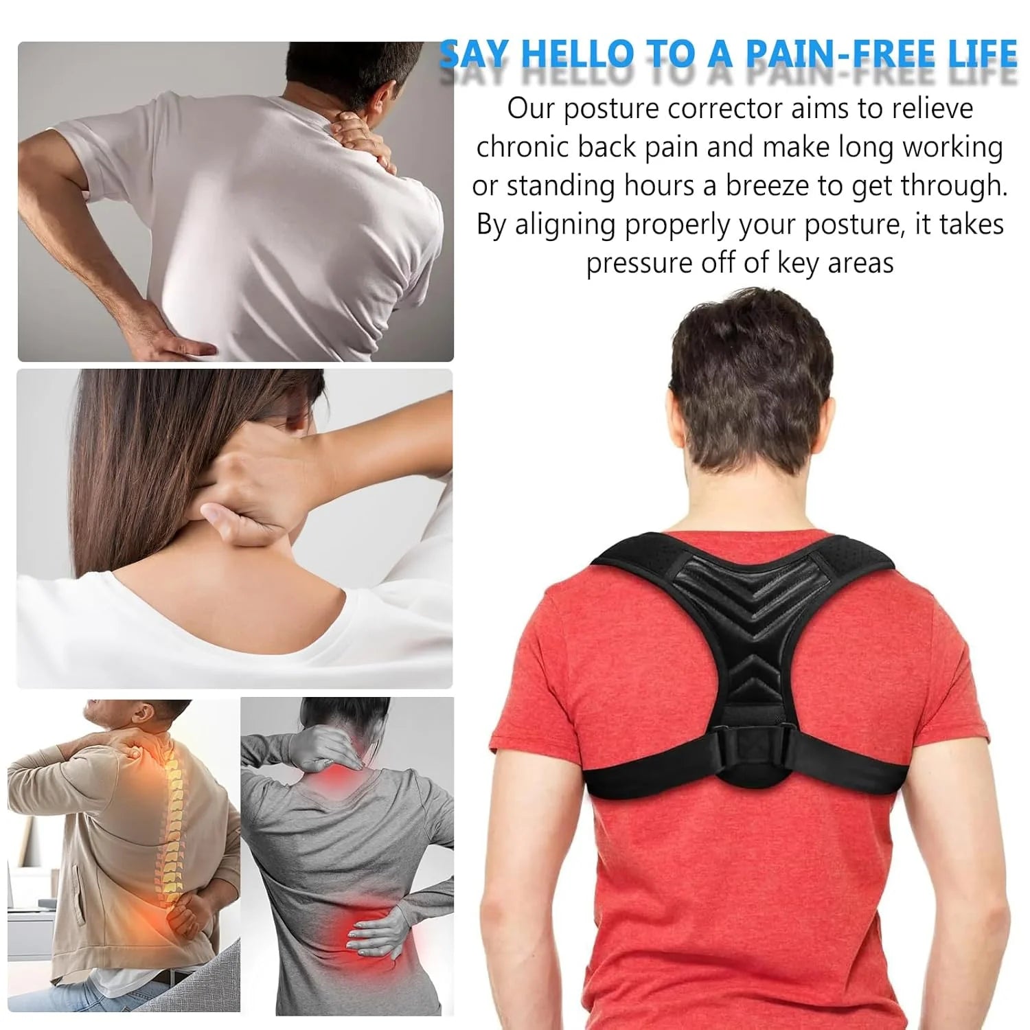 Posture Corrector Adjustable Back Brace for Women and Men