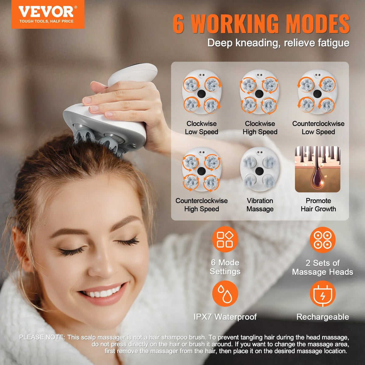 Waterproof Electric Scalp Massager 