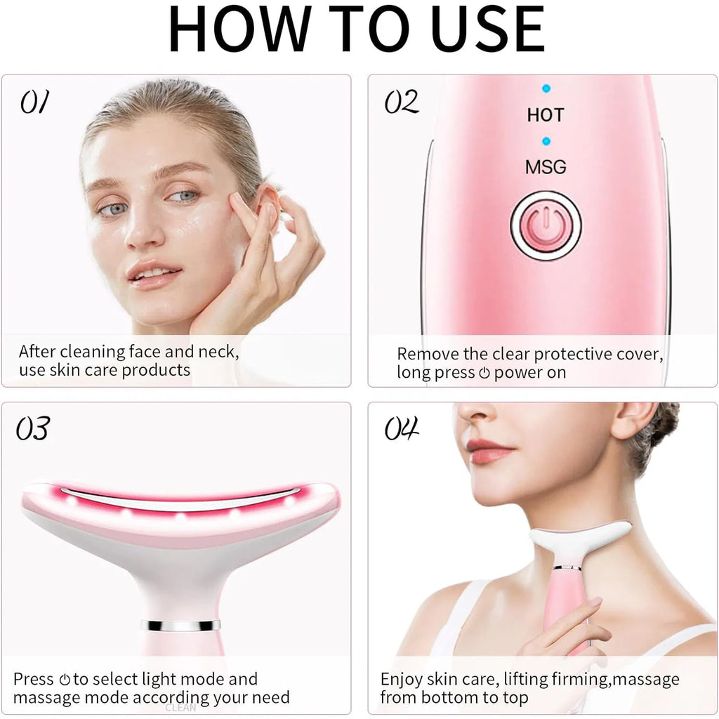 Neck & Face Massager Skin Care Tool 3-In-1