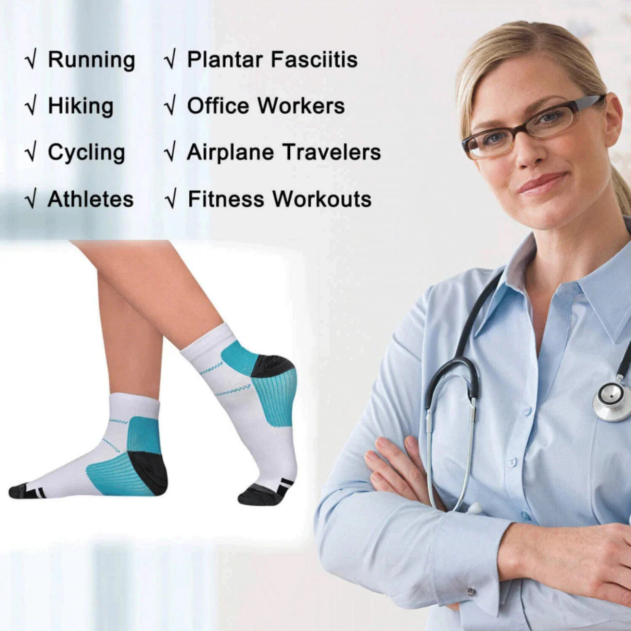 5 Pairs Compression Socks
