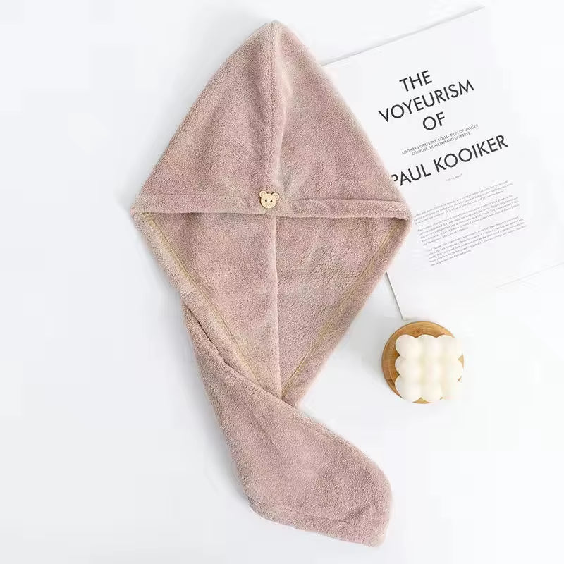 Women Long Hair Quick-Dry Hair Towel Soft Microfiber Towels Shower Cap Towel Bath Hats for Women Dry Hair Cap Lady Turban Head