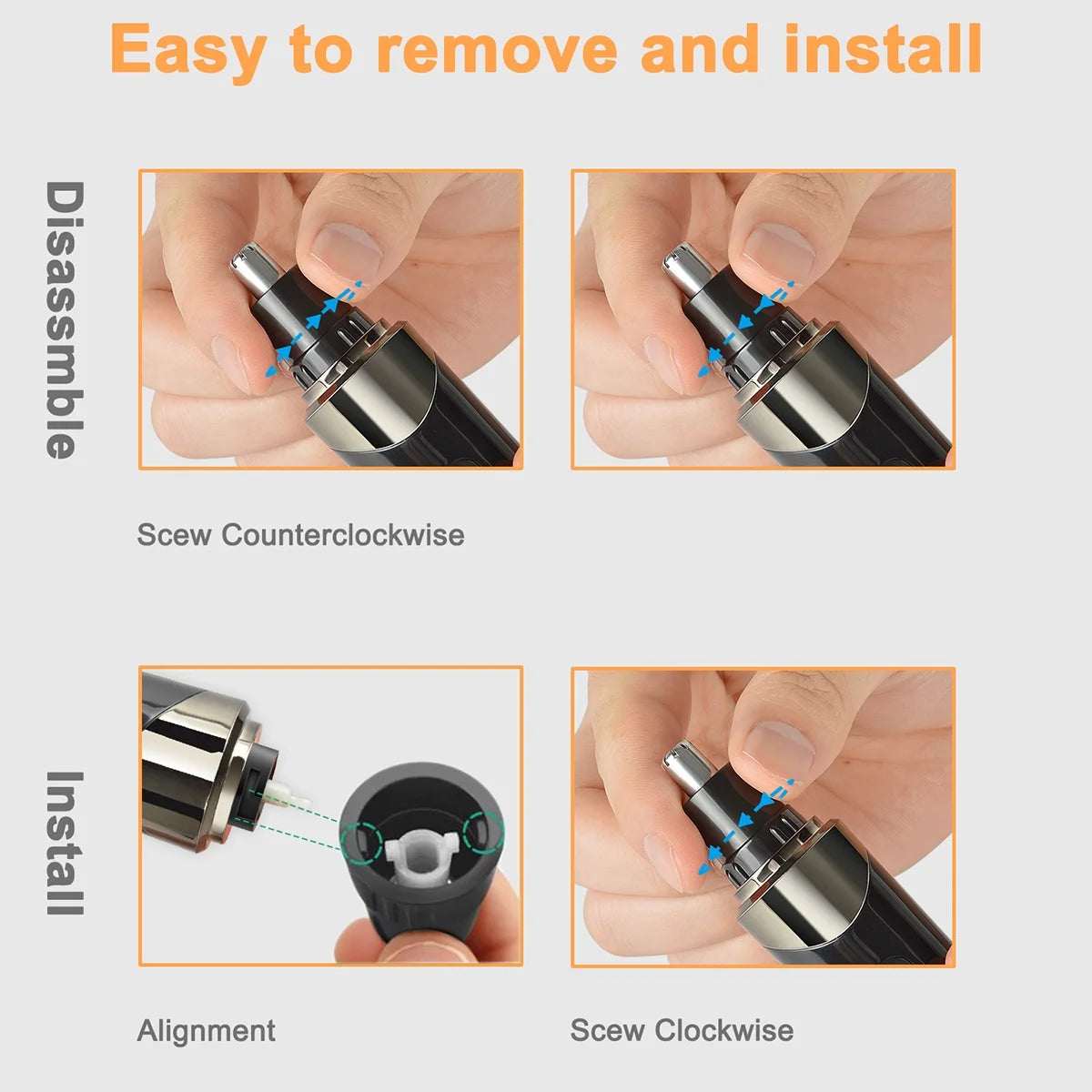 Electric Shaver for Men Women, 4 in 1 Rechargeable Razor Waterproof Painless Epi