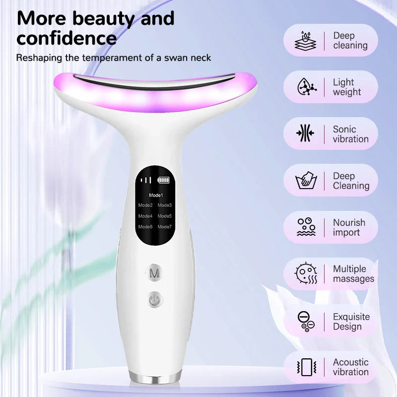 7Color Neck Face Massager for Skin Care