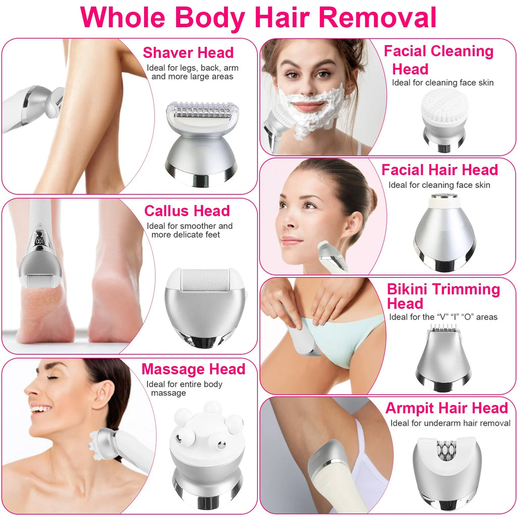7 in 1 Electric Razor for Women Hair Removal