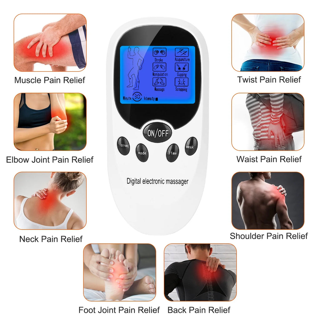 Electric Muscle Stimulator with 8 Electrode Pads