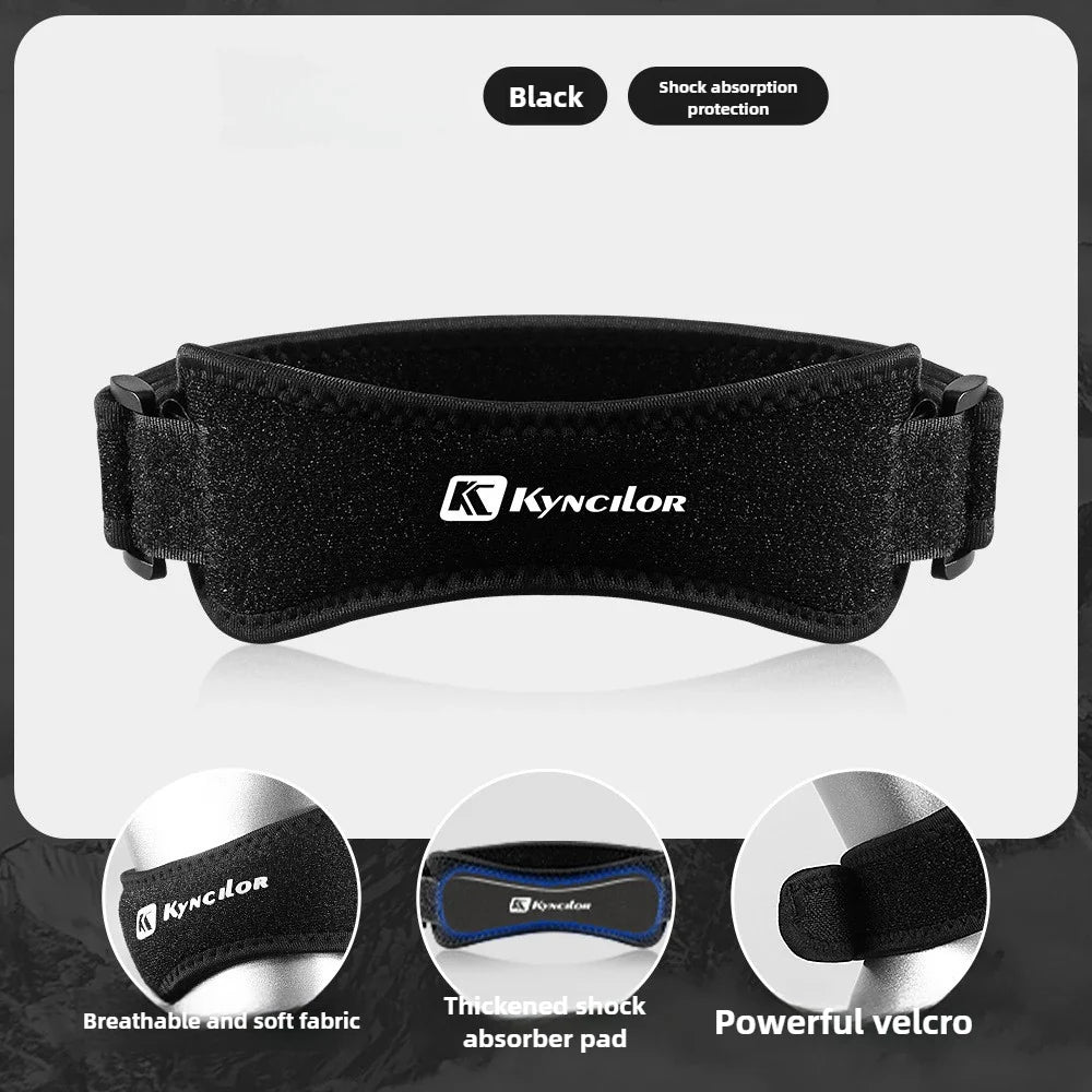 Black Silicone Patellar Tendon Support Strap