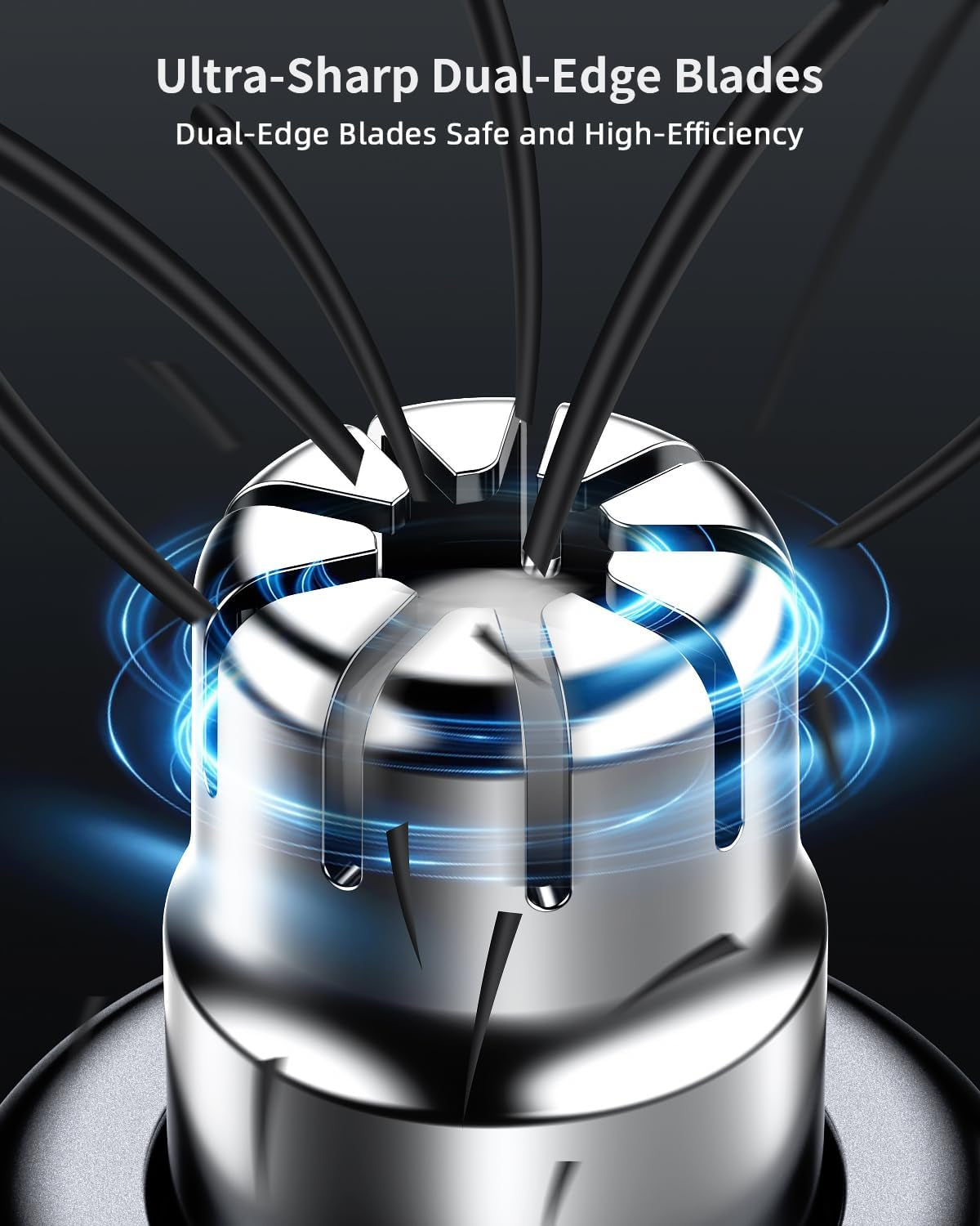 Rechargeable Ear and Nose Hair Trimmer for Men Women, Professional Eyebrow Trimmer with Digital Display, 9000 RPM Powerful Motor and Dual-Edge Blades for Smoother Cutting, 2 Blades, Grey