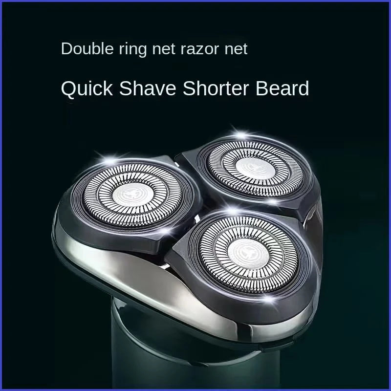 Men's Washable Travel Electric Shaver Triple Head Razor