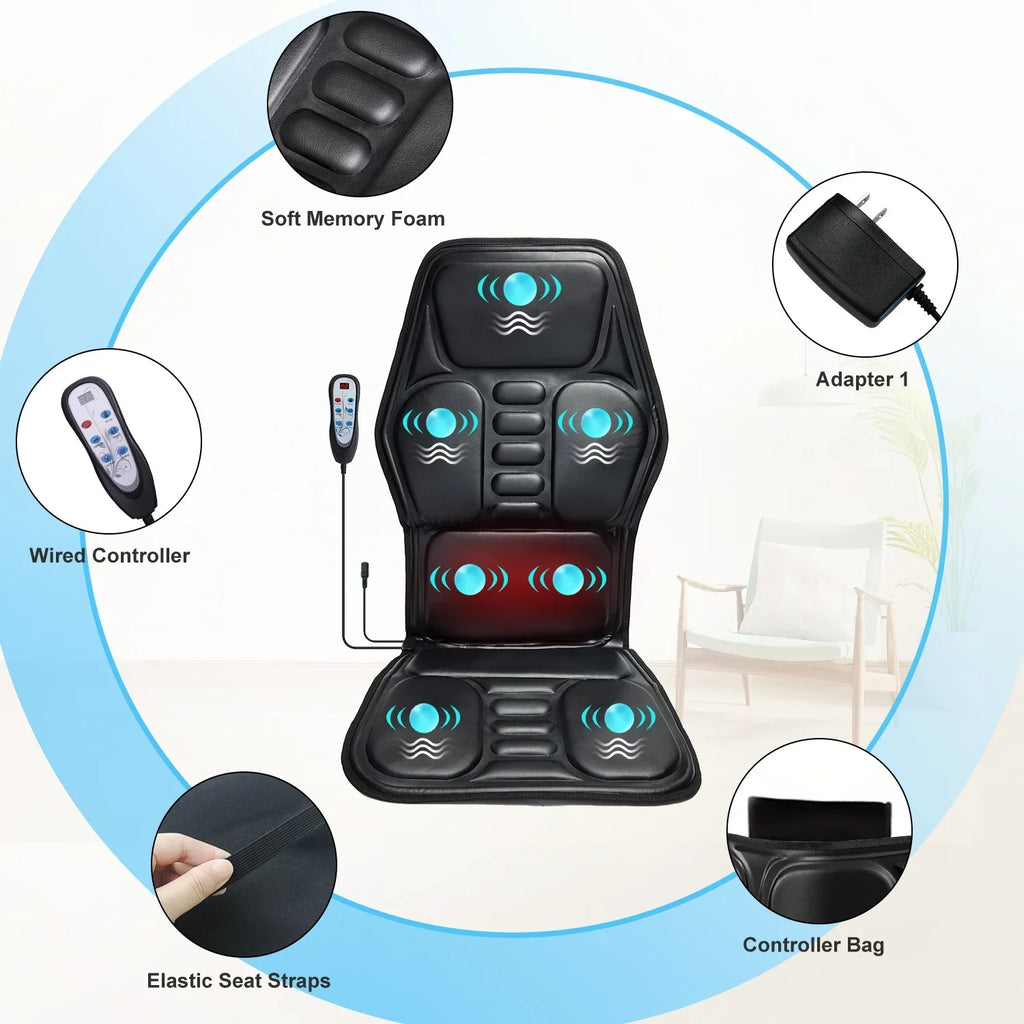Heated Back Massager Seat Cushion