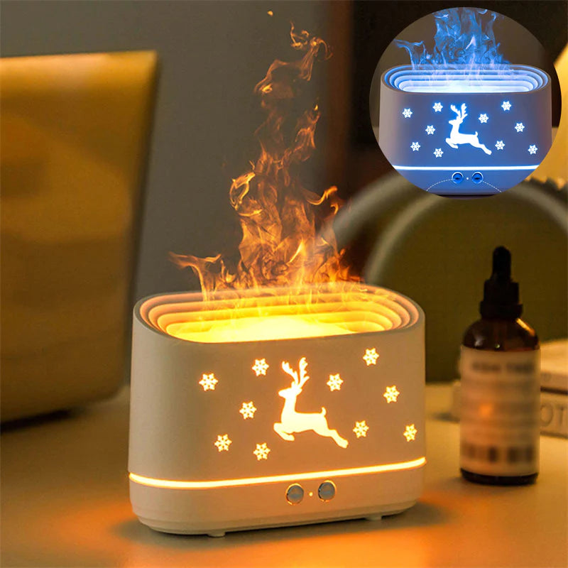 Elk Flame Humidifier Lamp Home Decorations