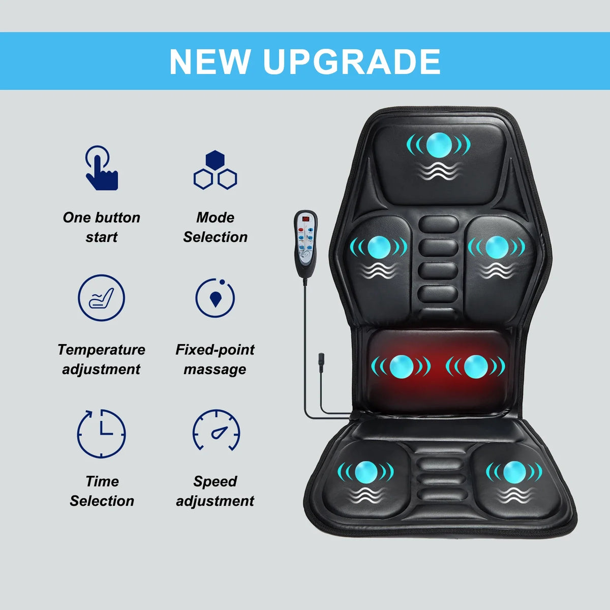 Heated Back Massager Seat Cushion