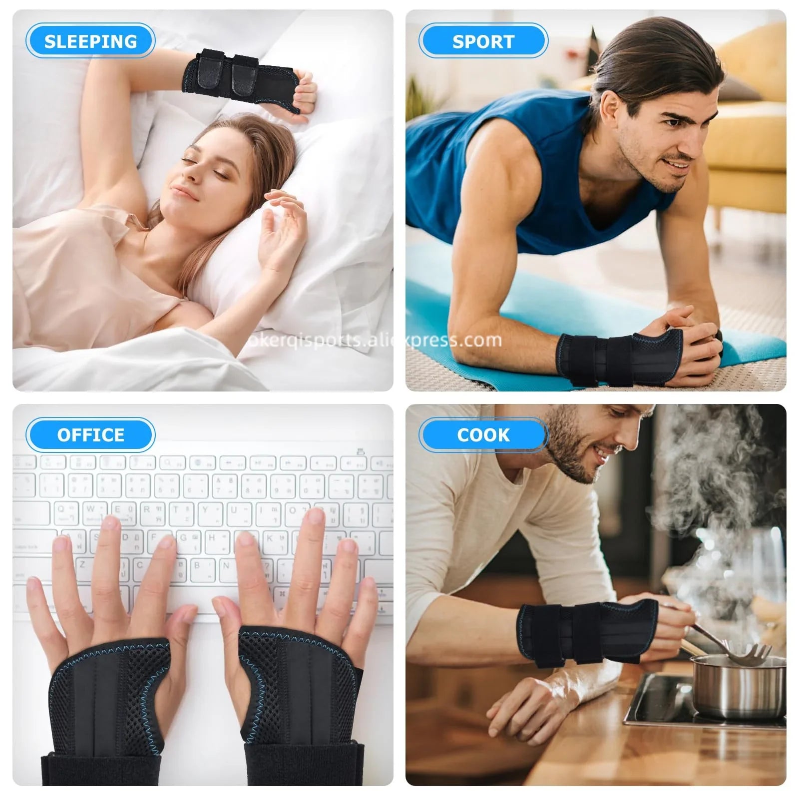 Thin Mesh Wrist Wraps Support