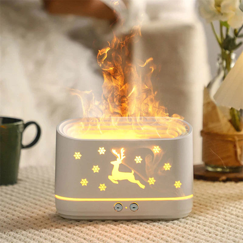 Elk Flame Humidifier Lamp Home Decorations