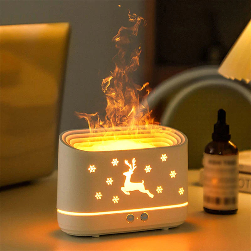 Elk Flame Humidifier Lamp Home Decorations