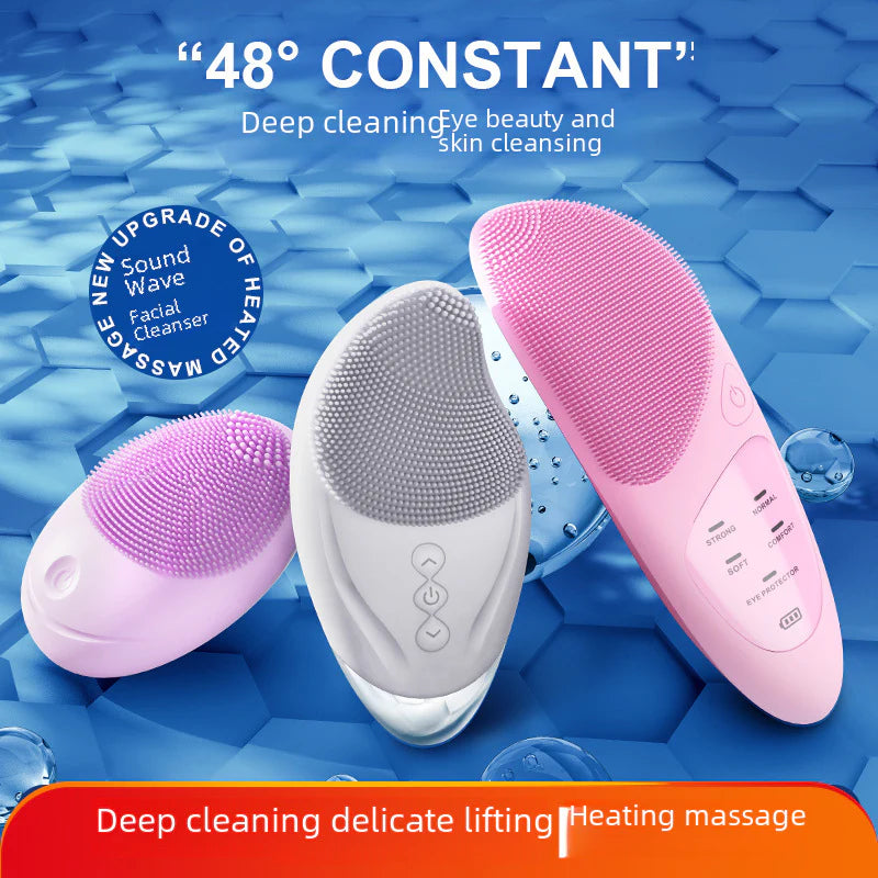 Wireless Electric Ultrasonic Silicone Facial Cleanser