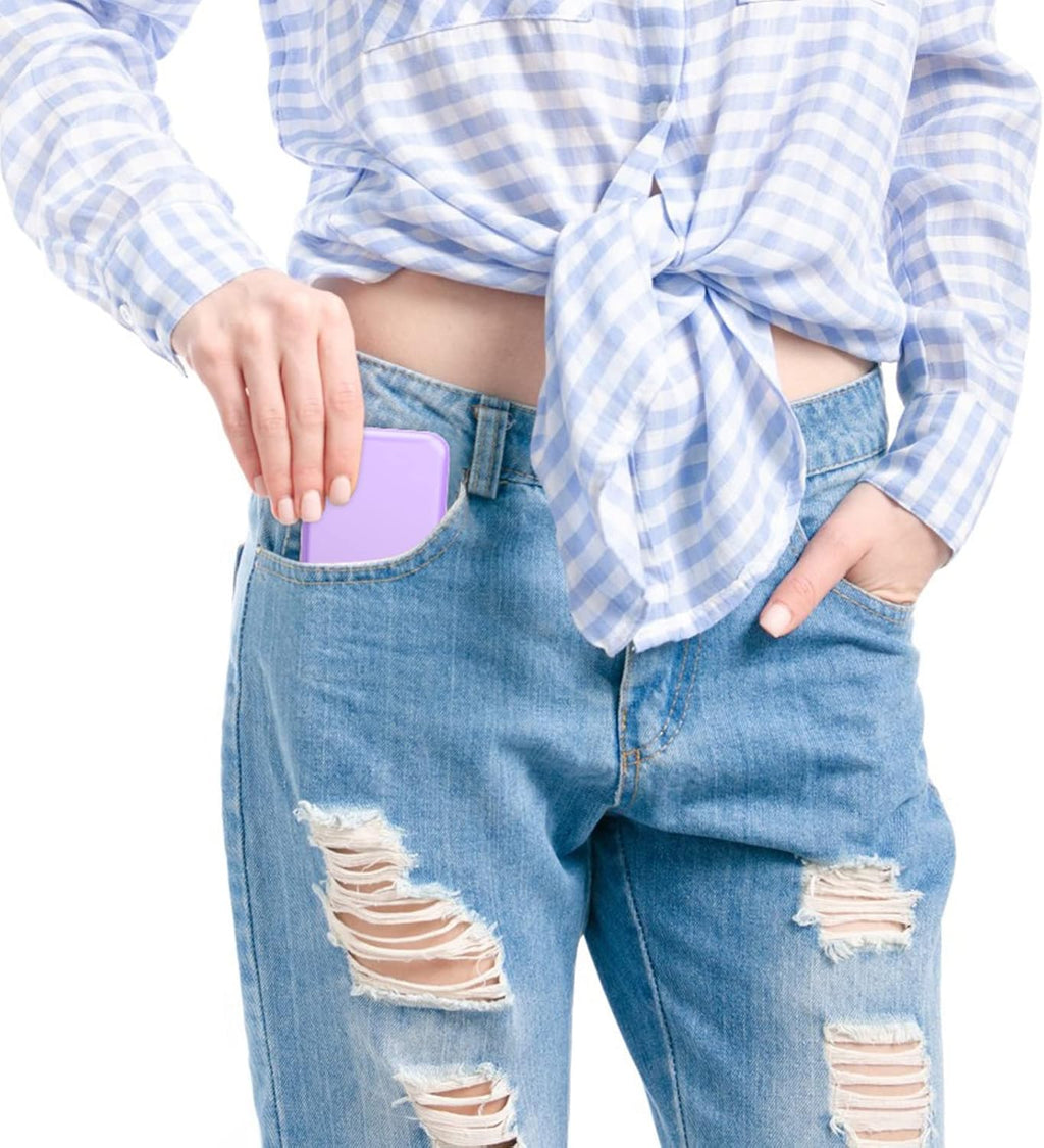 Small Mirror with Lights,Led Compact Makeup Mirror,1X/3X Mini Travel Mirror with Magnification,Portable for Purse,Pocket,Gifts for Girls,Purple