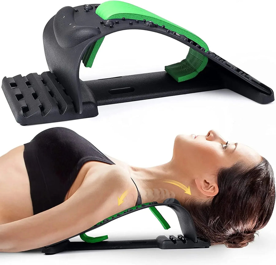Back Stretcher for Back Pain Relief, Adjustable Lumbar Traction Device
