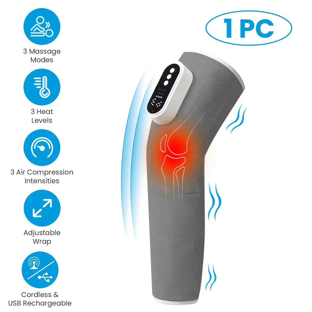 1PCS Cordless Leg Air Compression Massager with Heat
