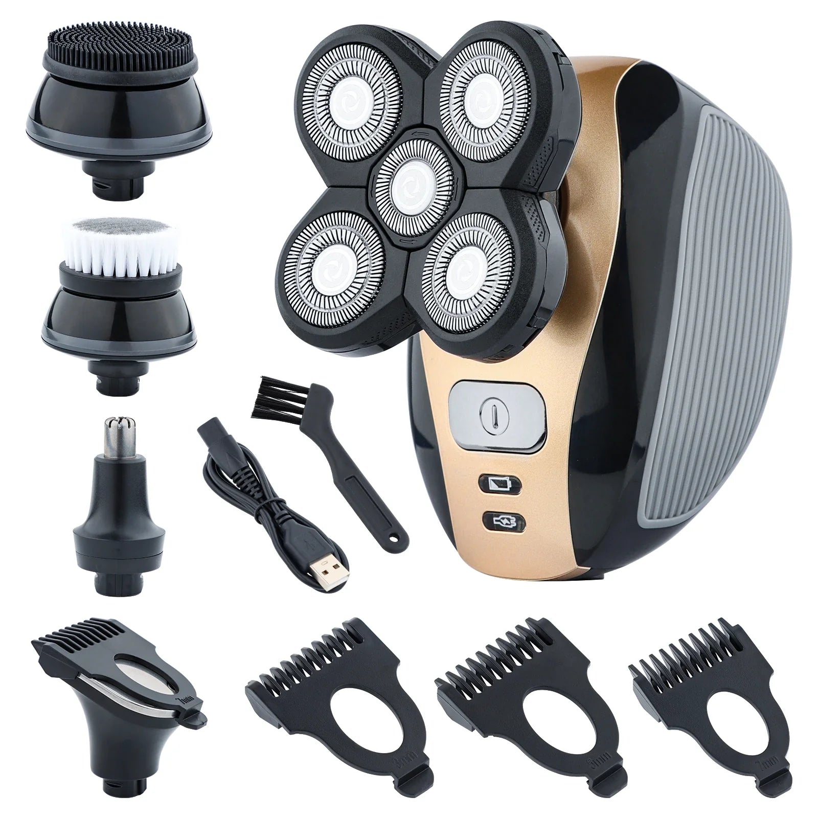 5-In-1 Rechargeable Rotary Electric Shaver