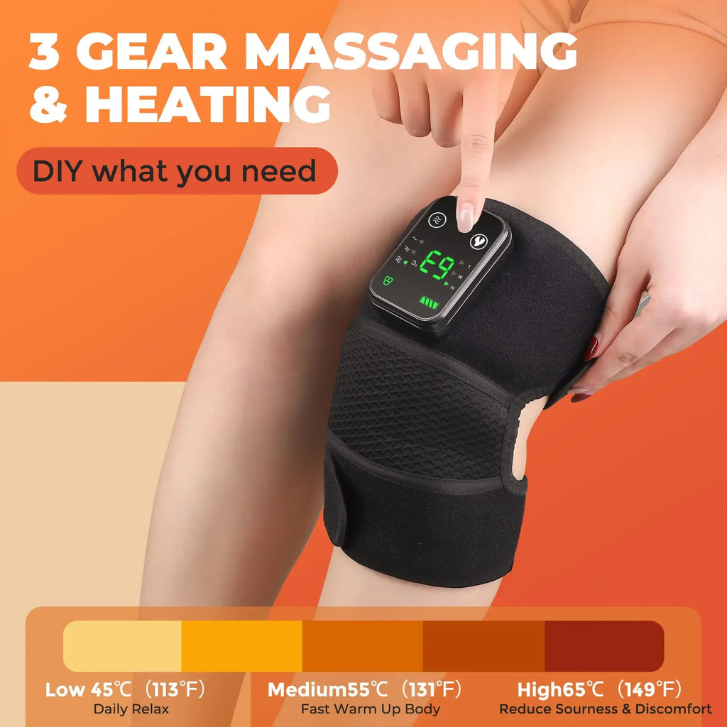 Electric Heated 3 in 1 Knee Massager Pain Relief