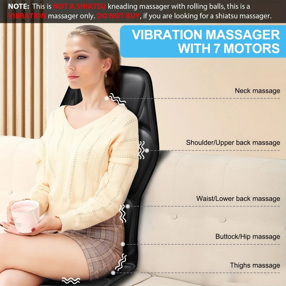 Heated Back Massager Seat Cushion
