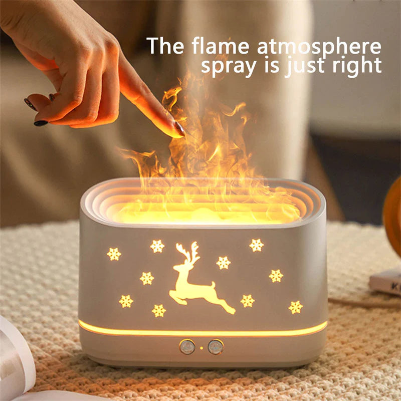 Elk Flame Humidifier Lamp Home Decorations
