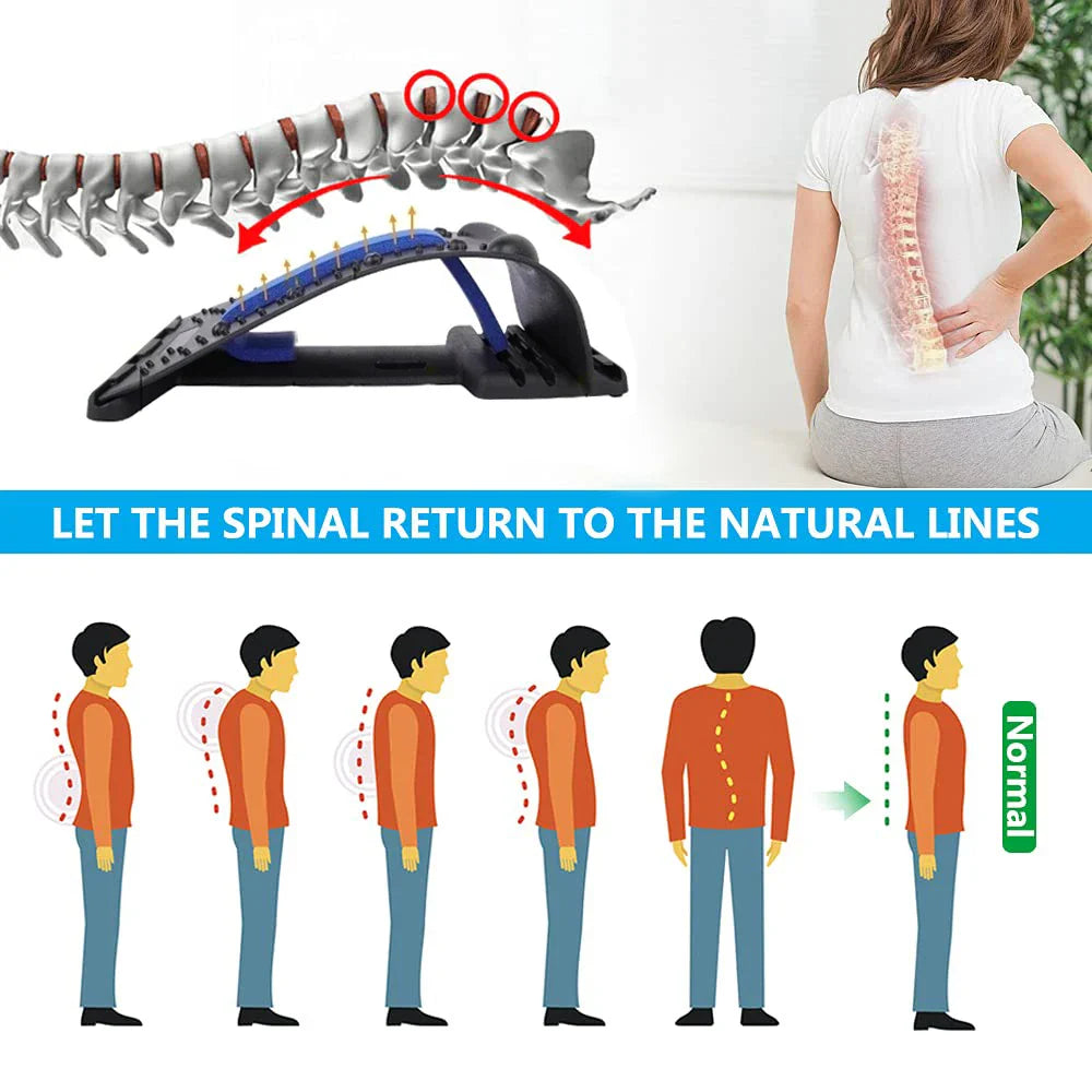 Back Stretcher for Back Pain Relief, Adjustable Lumbar Traction Device