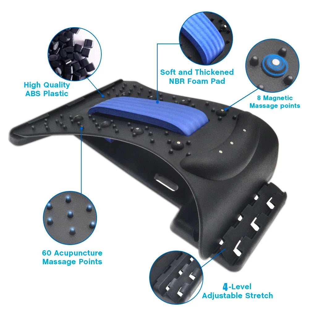 Back Stretcher for Back Pain Relief, Adjustable Lumbar Traction Device