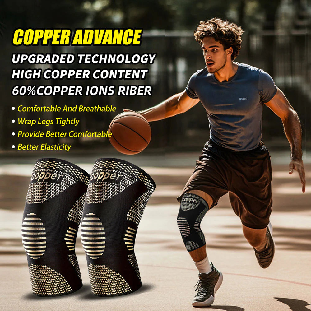 1 Pair Copper Knee Pads Ultimate Shock-Absorbing
