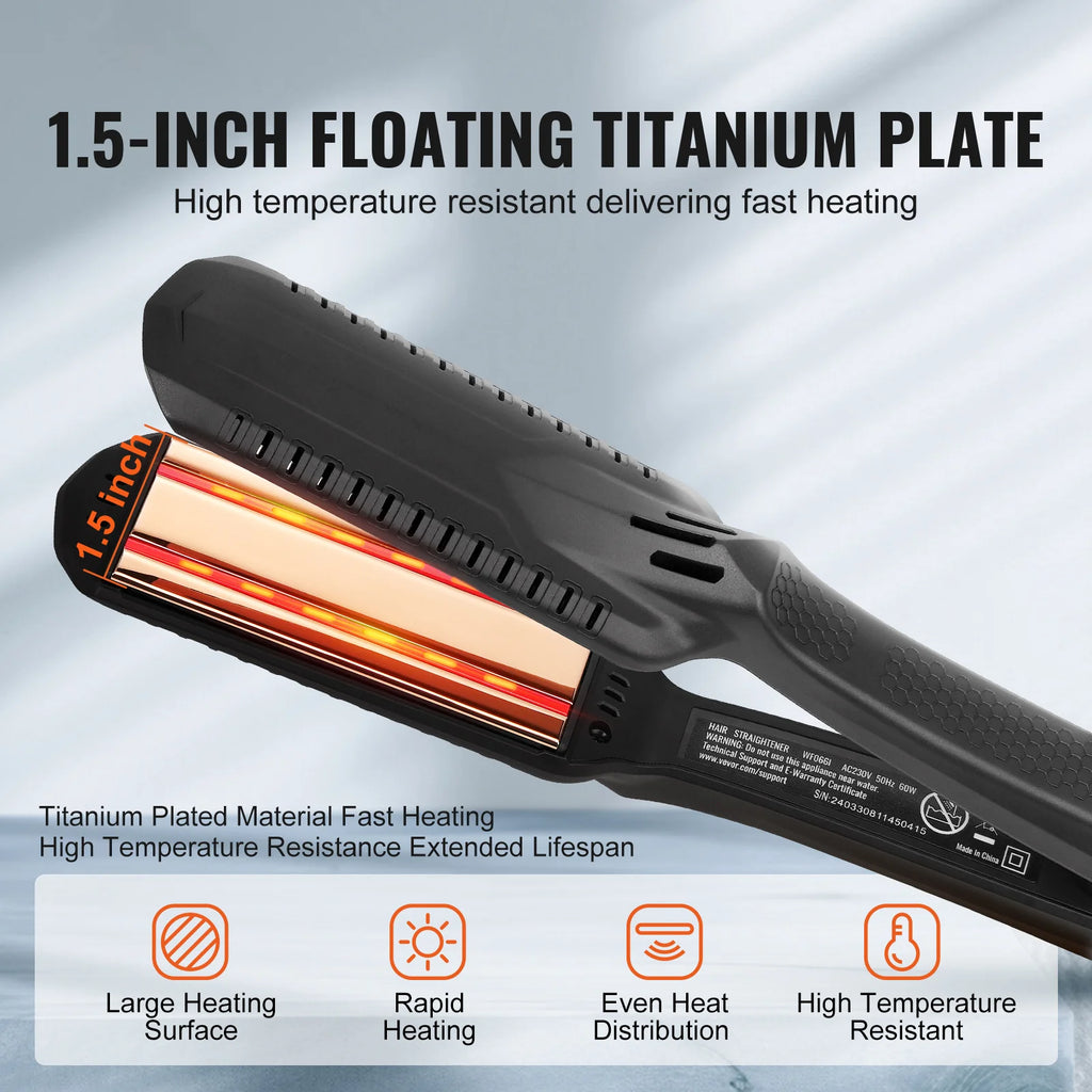 Dual Infrared Hair Straightener, Titanium Flat Iron