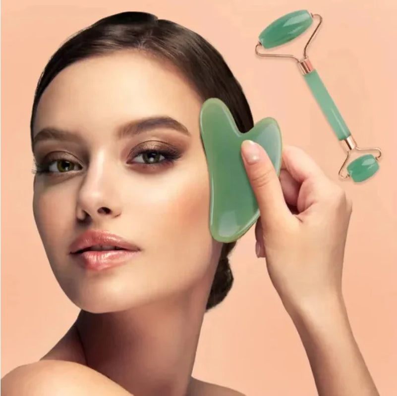 Gua Sha Board 2PCS Massage Stone for Facial Body Skincare