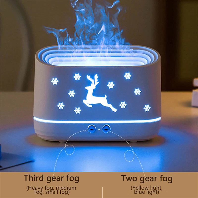 Elk Flame Humidifier Lamp Home Decorations