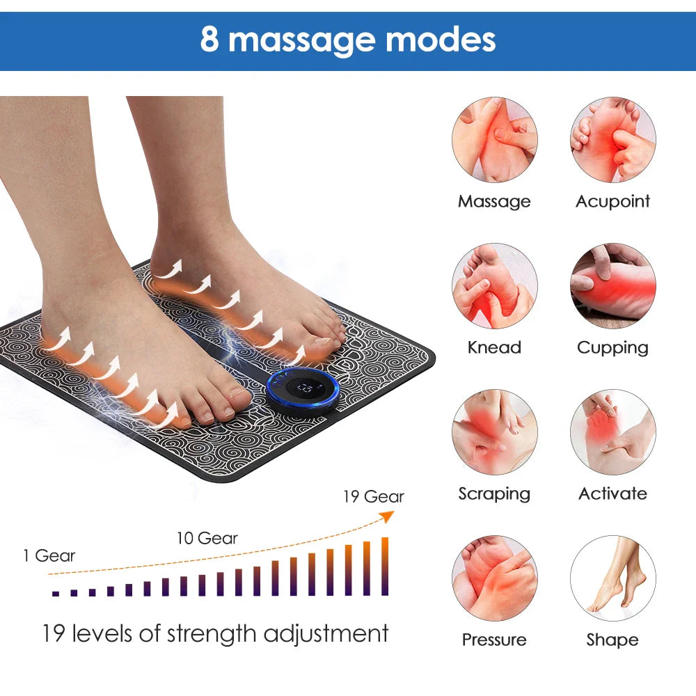 Electronic Nerve Stimulator, EMS Foot Massager for Muscle Relaxation