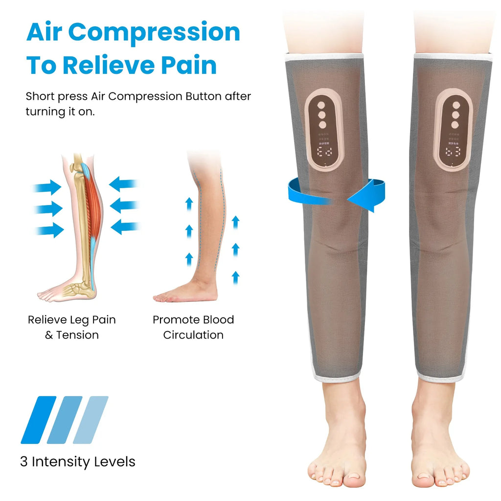 1PCS Cordless Leg Air Compression Massager with Heat