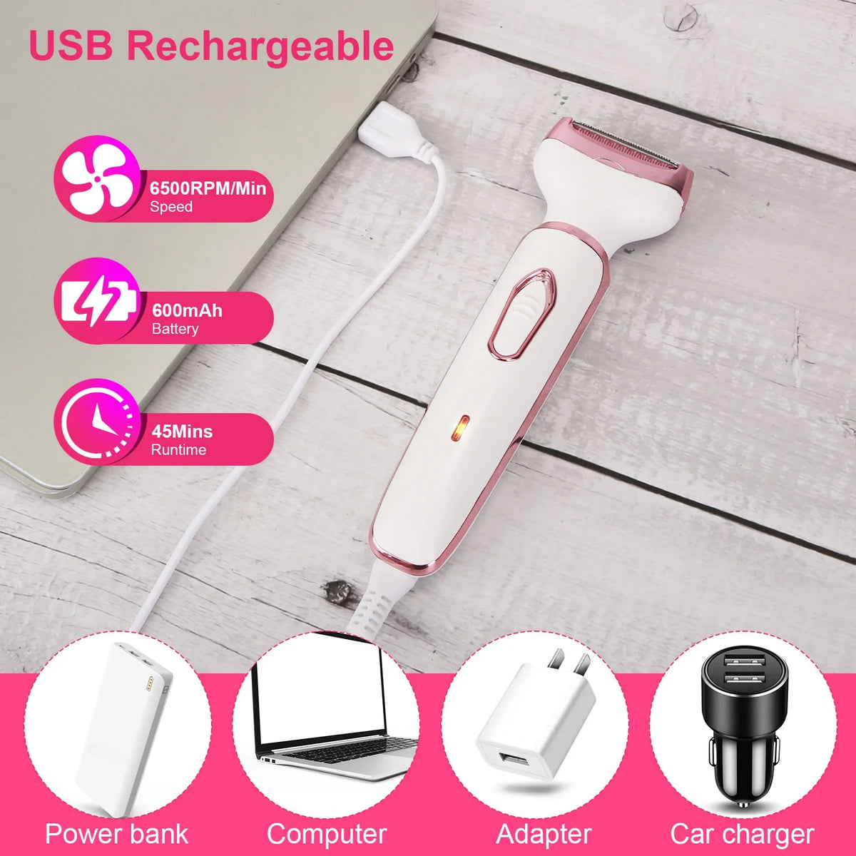 1Pc 4 in 1 Electric Razor & Bikini Shaver for Women