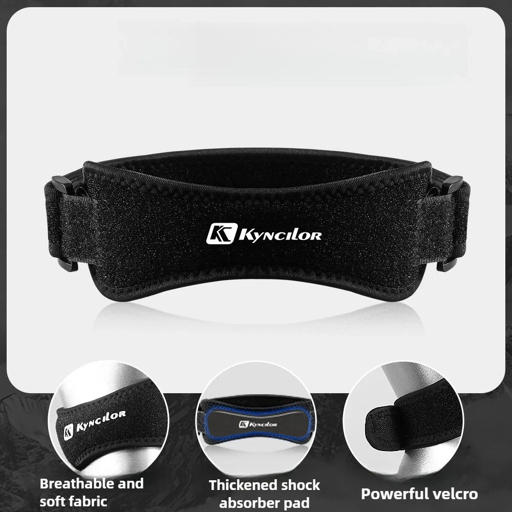 Black Silicone Patellar Tendon Support Strap