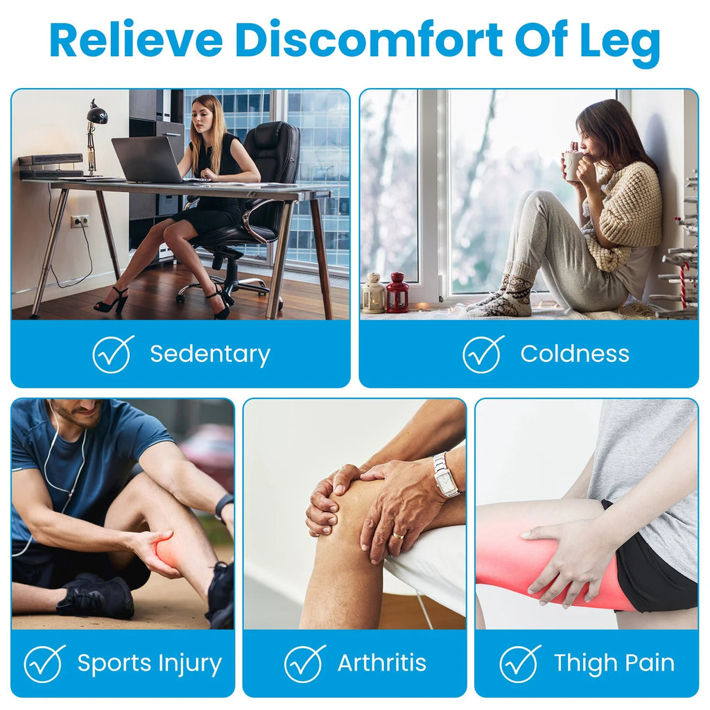 1PCS Cordless Leg Air Compression Massager with Heat