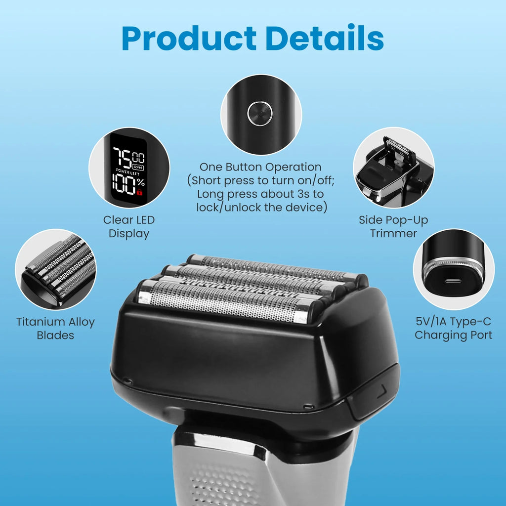 Electric 5-Blade Face Shaver 