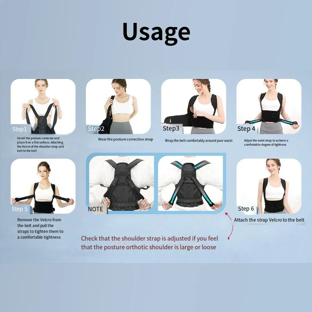 Posture & Back Support Corrector for Women and Men