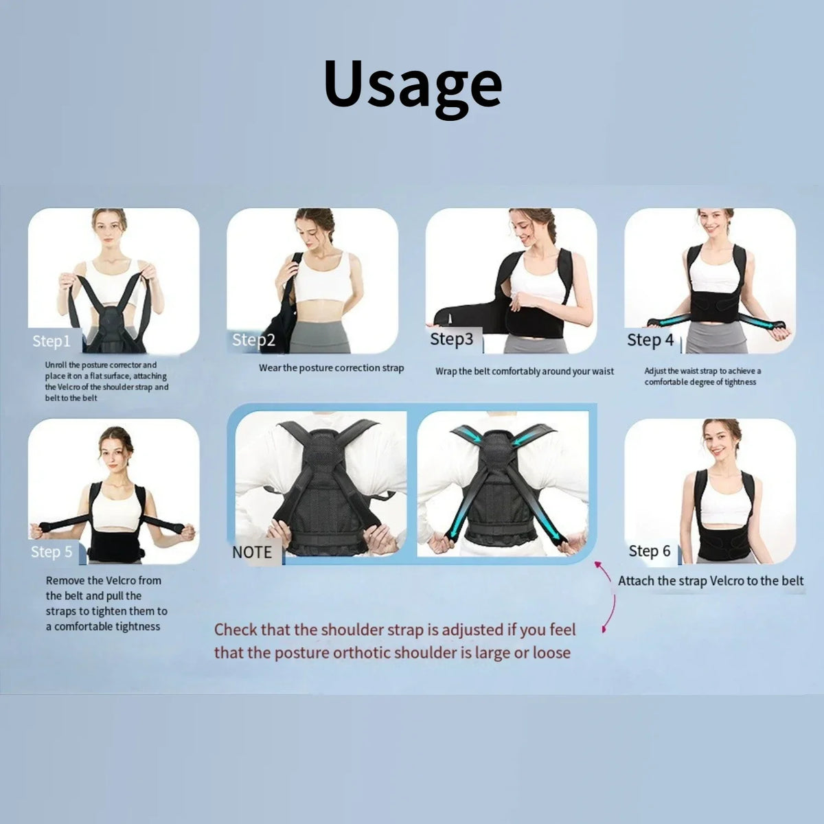 Posture & Back Support Corrector for Women and Men