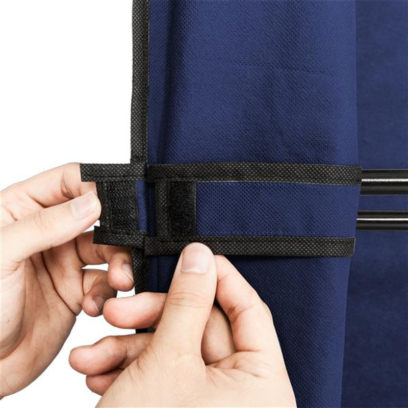 Non Woven Wardrobe with 4 Layers and 8 Grids in Navy Blue