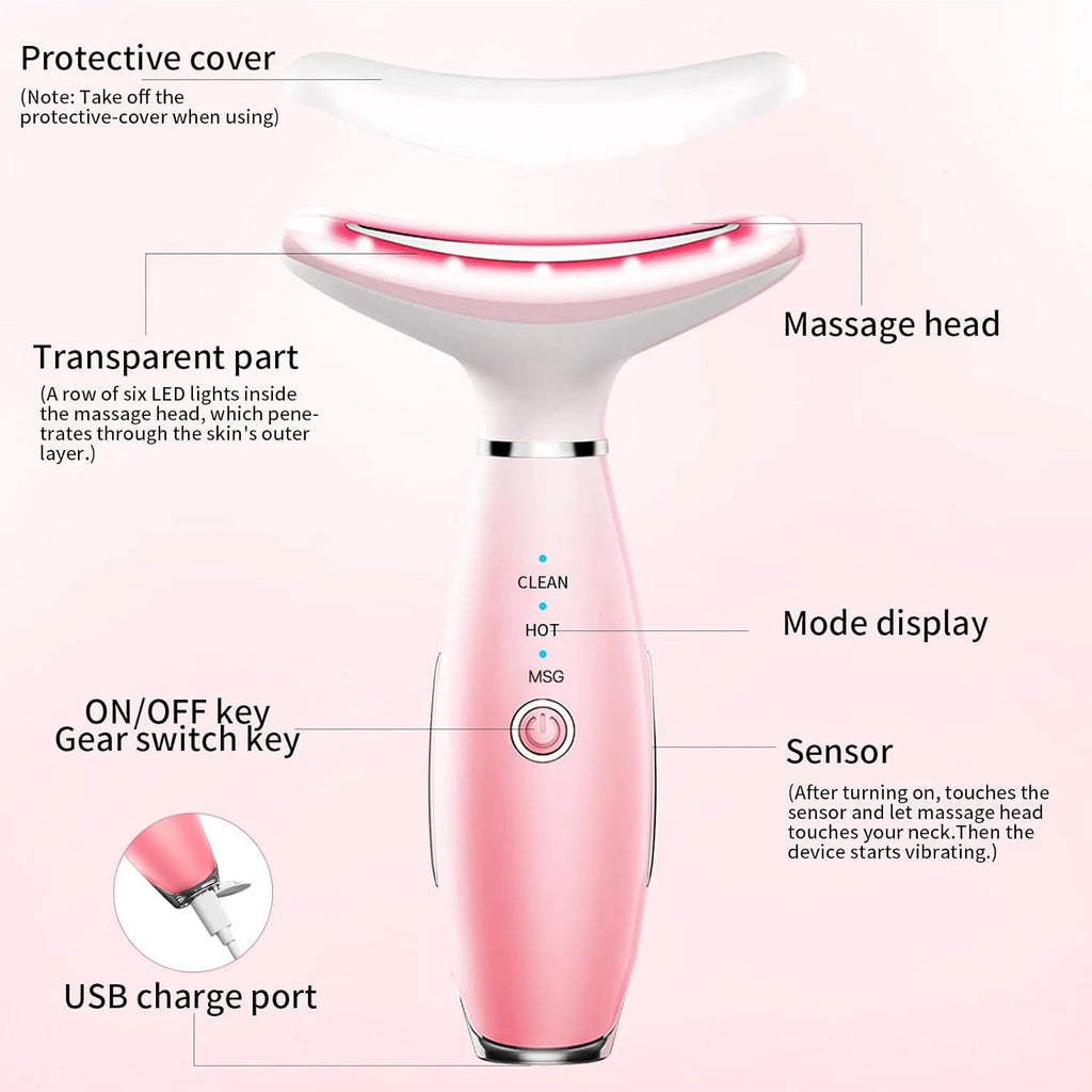 Neck & Face Massager Skin Care Tool 3-In-1