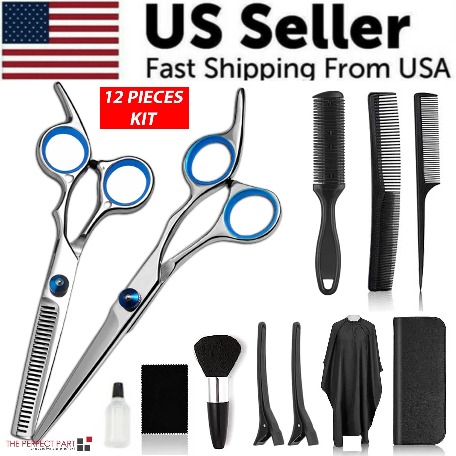 Professional Hair Cutting Scissors Barber & Salon Hairdressing Set