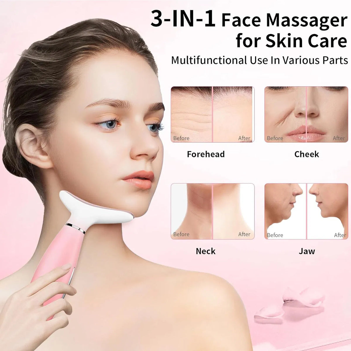 Neck & Face Massager Skin Care Tool 3-In-1